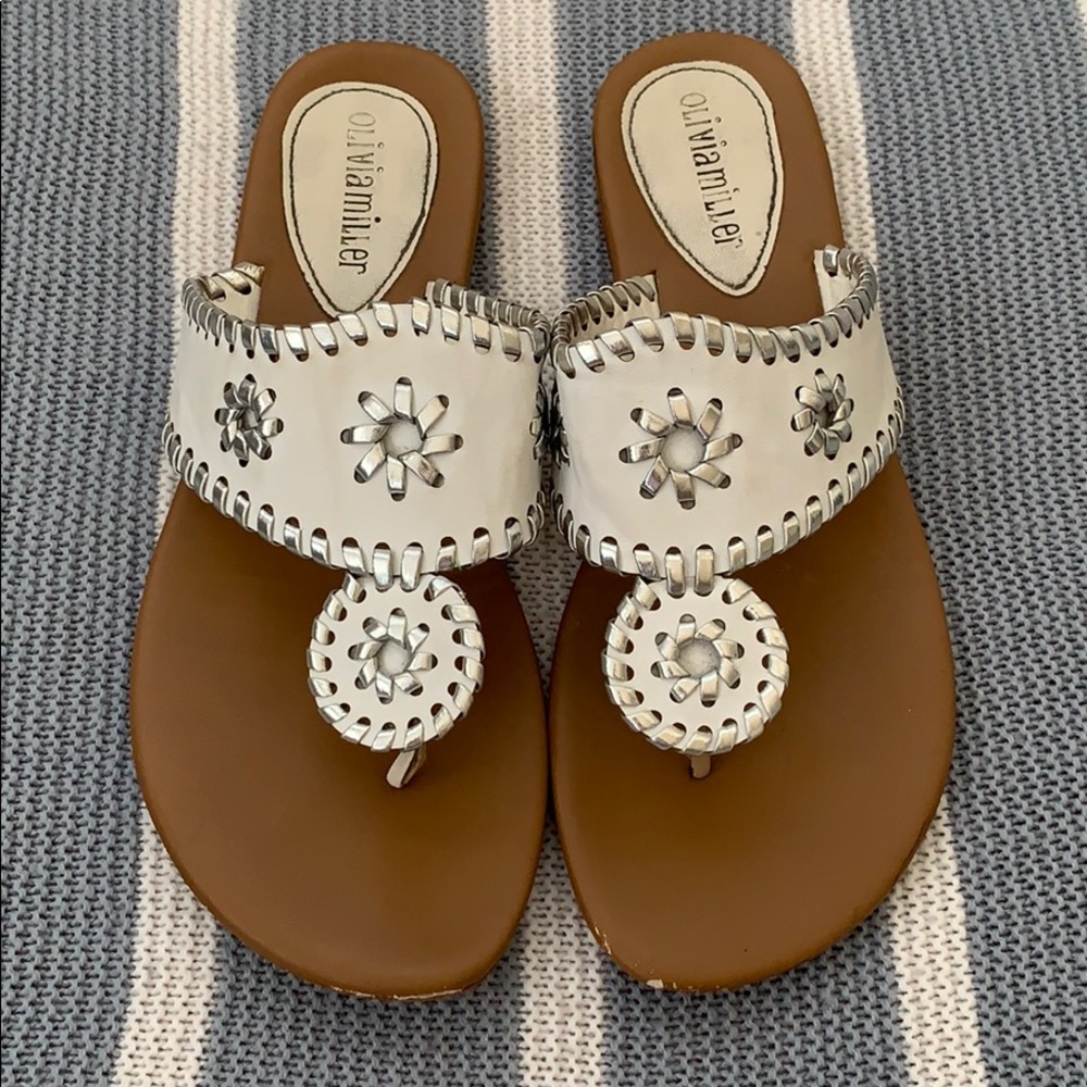 2 for $20! White and Silver Sandals